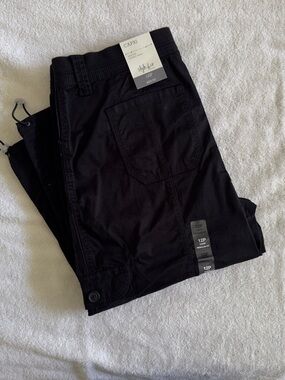 NWT Style & Co. Black Cargo Capri Pants Black 12P